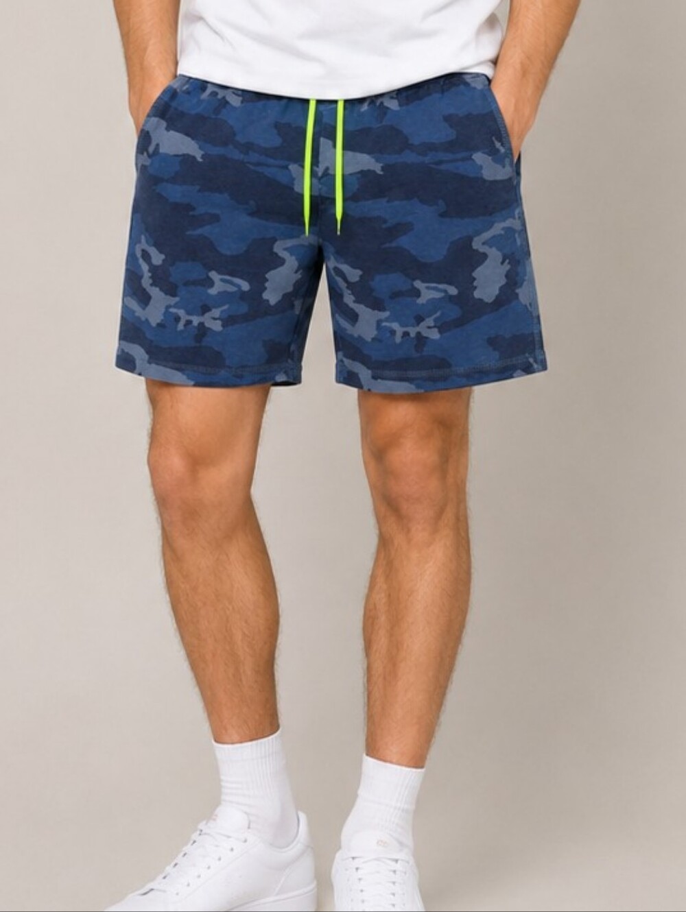 Sovereign Code Harding Camo Shorts Navy Blue Casual Lounge Men's Size Medium M